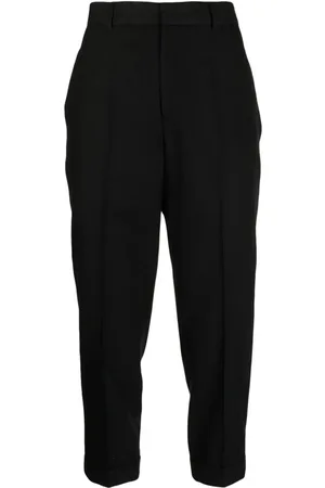 YOHJI YAMAMOTO Pressed-crease cropped trousers