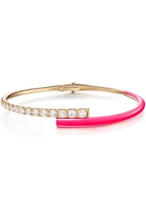 Melissa Kaye 18kt yellow Lola diamond cuff bracelet