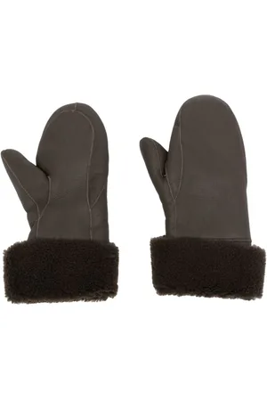 YVES SALOMON Short lambskin mittens