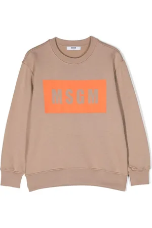Msgm Logo-print cotton sweatshirt