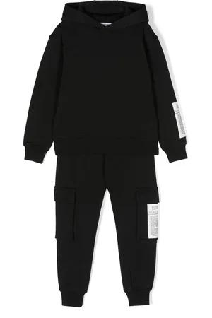 Moschino Logo-patch cotton tracksuit set