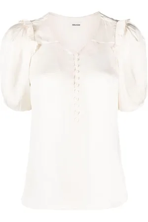 Zadig & Voltaire Puff-sleeve satin top