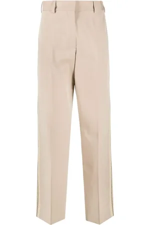 Palm Angels Crochet-stripe cotton trousers