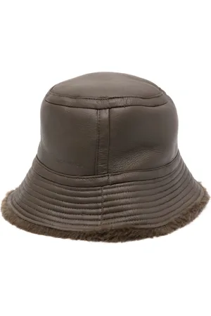 YVES SALOMON Leather bucket hat