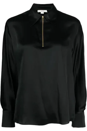 Vince Silk long-sleeve blouse