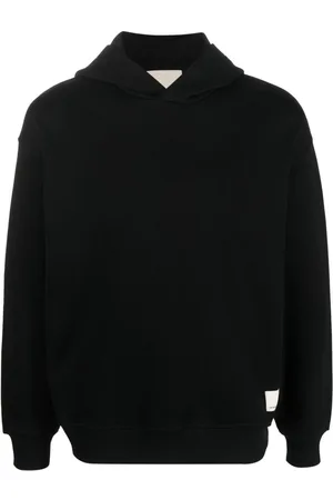 Emporio Armani Logo-patch organic cotton hoodie