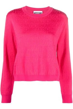 Moschino Logo-jacquard wool jumper