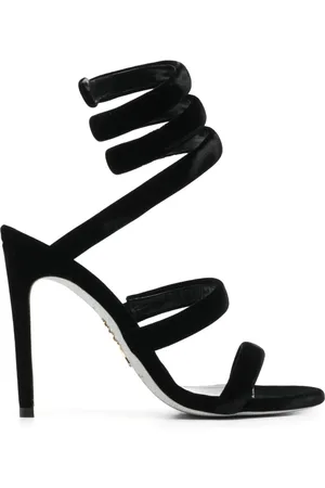RENE CAOVILLA Cleo 110mm coiled-strap velvet sandals