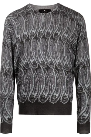 Etro Paisley-pattern intarsia-knit jumper