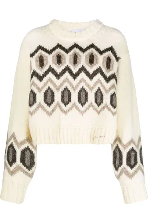 Ganni Intarsia-knit wool jumper