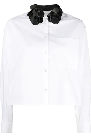 TELA Sequin-detailing cotton shirt