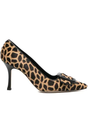 Manolo Blahnik Maysalepump 90mm leopard-print pumps