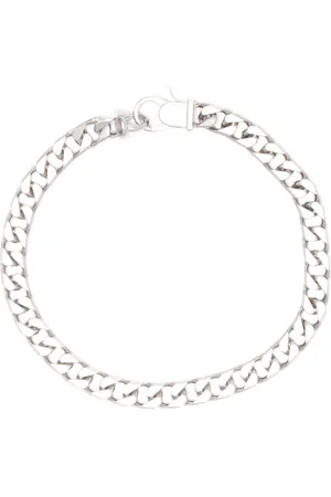 Random Identities engraved-logo Chain-Link Necklace - Silver