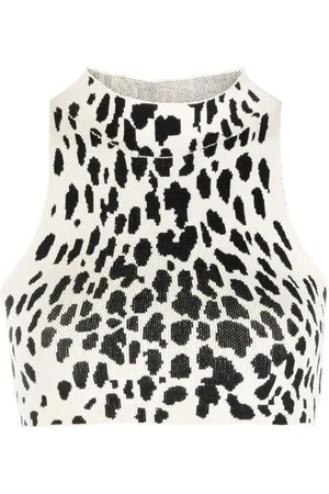 SSHEENA Sheena animal-pattern crop top