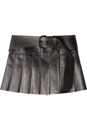 OFF-WHITE Belted pleated miniskirt
