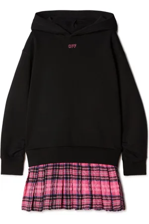OFF-WHITE Off Stamp checked hooded dress