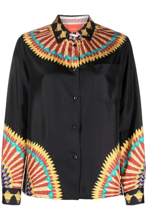 La DoubleJ Placed-print Boy silk shirt