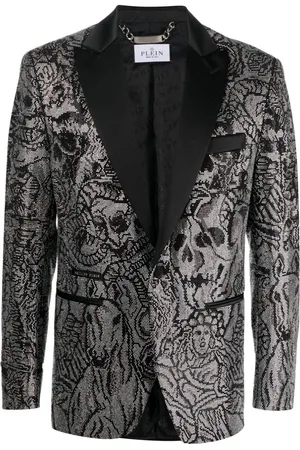 Philipp Plein monogram-print Leather Bomber Jacket - Farfetch