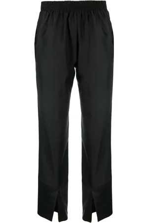 Ibrigu Elasticated-waist virgin wool cropped trousers