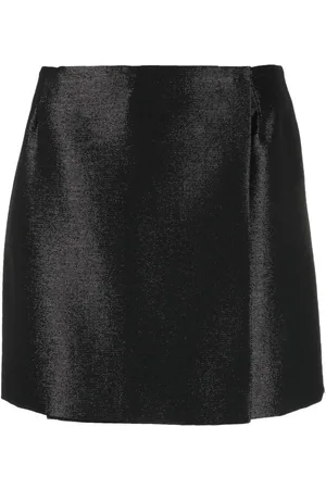Sportmax Metallic-threading high-waist skirt