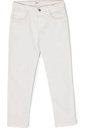 Msgm Logo-embroidery straight-leg trousers