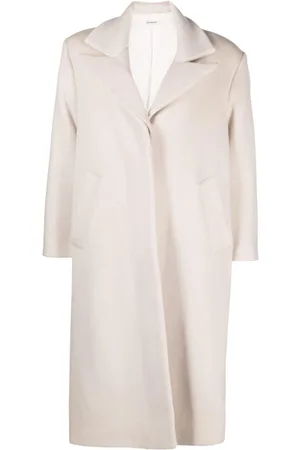 There Was One Single-breasted virgin wool-blend coat