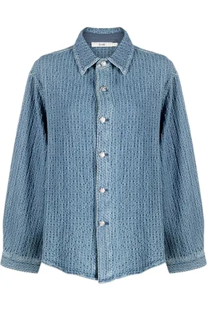 B+AB Spread-collar cotton blend jacket