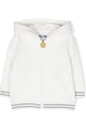 Moschino Logo-embossed zipped hoodie