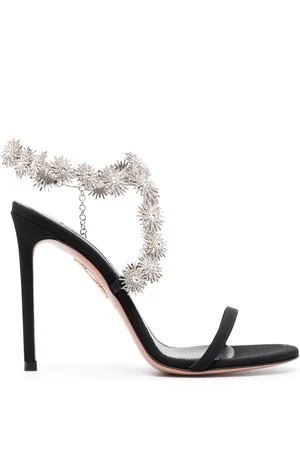 Aquazzura Comet 105mm crystal-embellished sandals