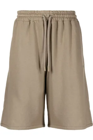 OFF-WHITE Stitch Diag cotton track shorts