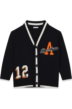 Dolce & Gabbana Varsity-patch wool cardigan