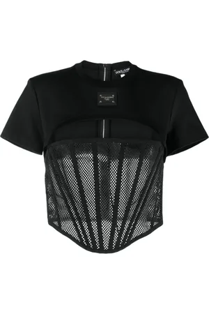 Dolce & Gabbana Logo-plaque cropped top