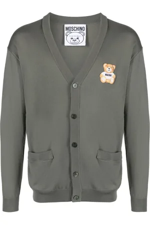 Moschino Teddy Bear-motif virgin wool cardigan