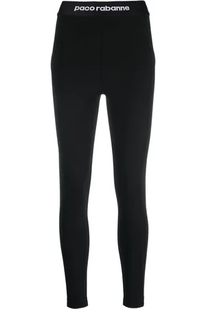 Paco rabanne Logo-waistband high-waisted leggings