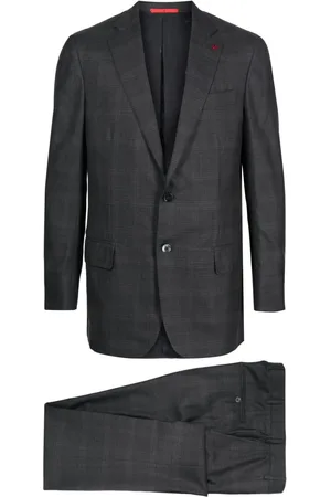 ISAIA Tartan-pattern wool suit