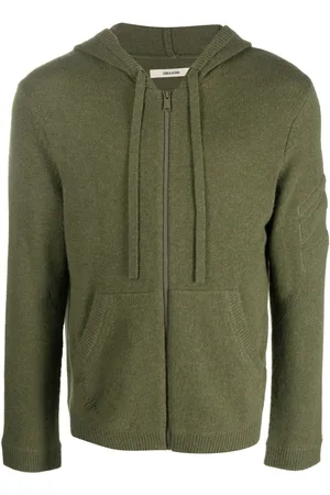 Zadig & Voltaire Zip-up knitted cashmere hoodie