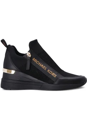 Michael Kors Shoes Womens 75 M Ivy Alita Sneakers Slip On Flats Gold Faux  Leath  eBay