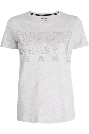 DKNY Stud-embellished logo T-shirt