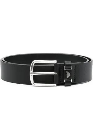 Emporio Armani Logo-buckle leather belt