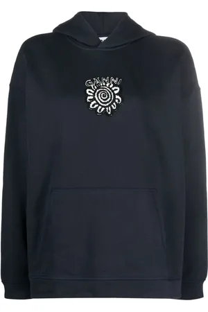 Ganni Isoli Flower organic cotton hoodie
