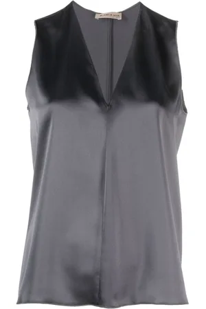 BLANCA V-neck satin tank top