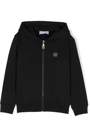 Philipp Plein Logo-patch zip-up hoodie