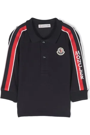 Moncler Logo-patch striped polo shirt