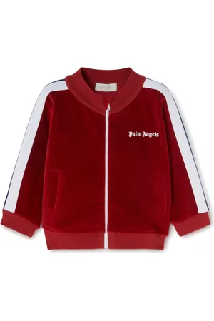 Palm Angels Kids logo-print Cotton Blend Track Jacket - Farfetch