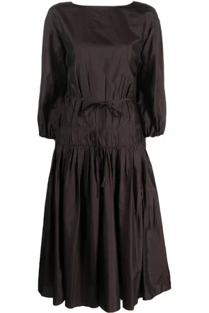 Jil Sander Boat-neck tiered midi dress