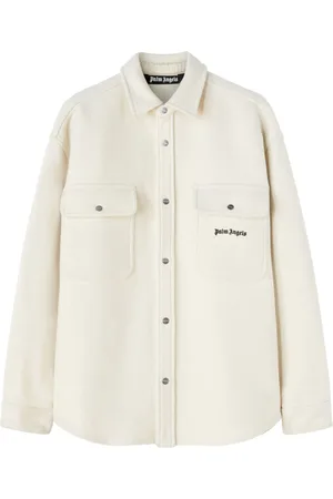 Palm Angels Logo-embroidered twill shirt jacket