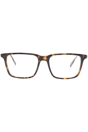Lacoste Tortoiseshell-effect square-frame glasses