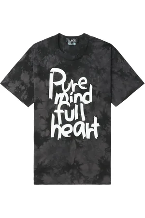 Comme des Garçons Slogan-print tie-dye T-shirt