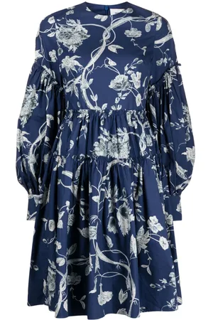Erdem Floral-print tiered dress