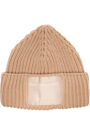Patrizia Pepe Logo-patch ribbed beanie